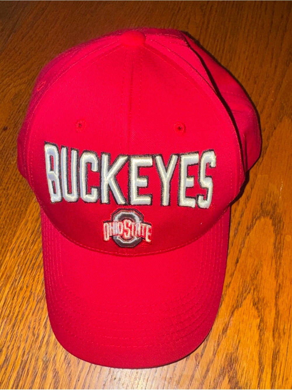 Buckeyes Red Embroidered Baseball Cap - Official Ohio State Logo